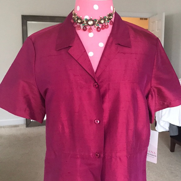 Dana Buchman Tops - Dana Buchman intuition shantung silk long top NWT